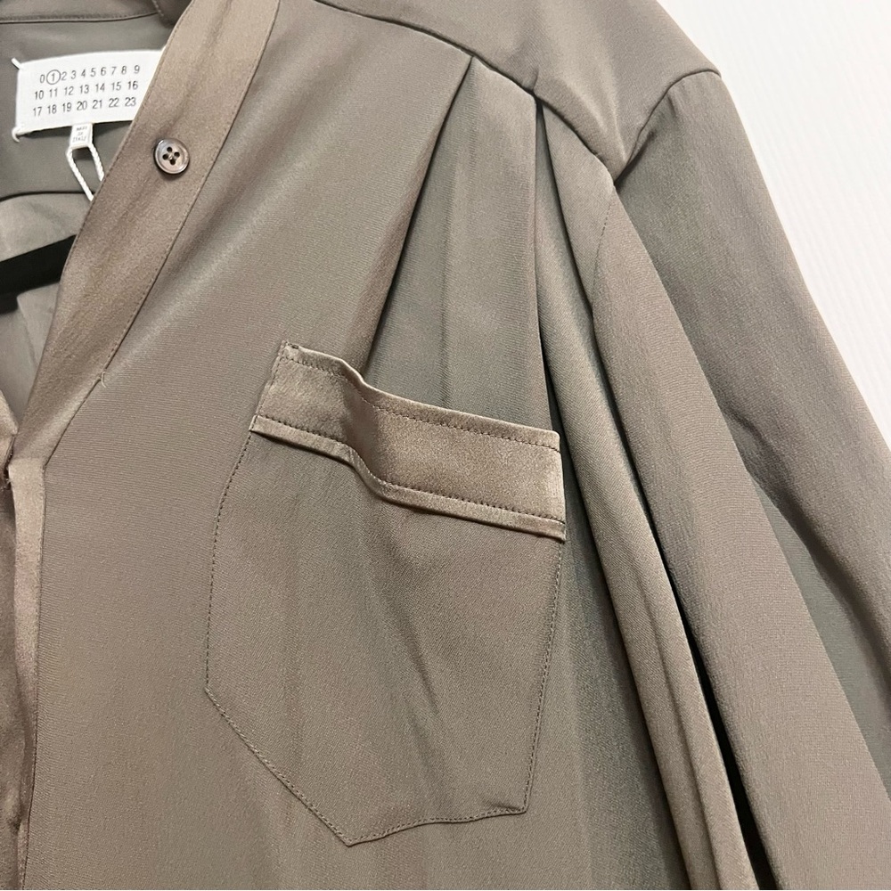 Maison Martin Margiela Line 1 Silk Blend Deconstructed Shirt Dress IT 44 (8) - Picture 6 of 13